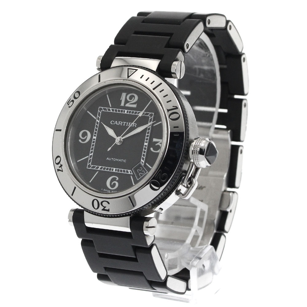 CARTIER Pacha Sea timer W31077U2 Date Black Dial Automatic Men's Watch_882854