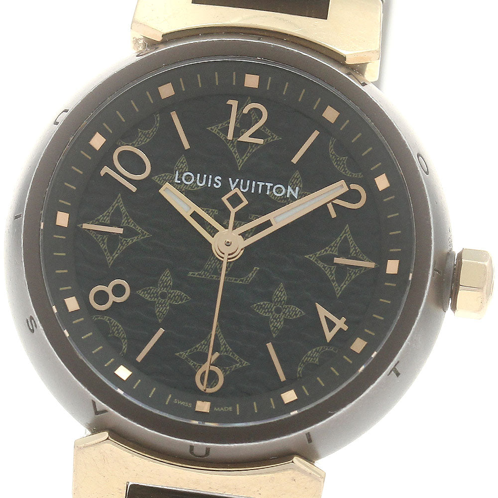 LOUIS VUITTON Tanbur slim QA137 black Dial Quartz Ladies Watch_882859