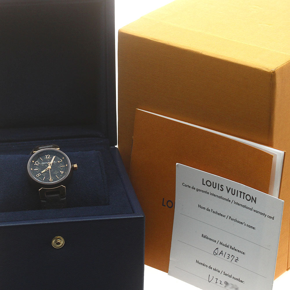 LOUIS VUITTON Tanbur slim QA137 black Dial Quartz Ladies Watch_882859