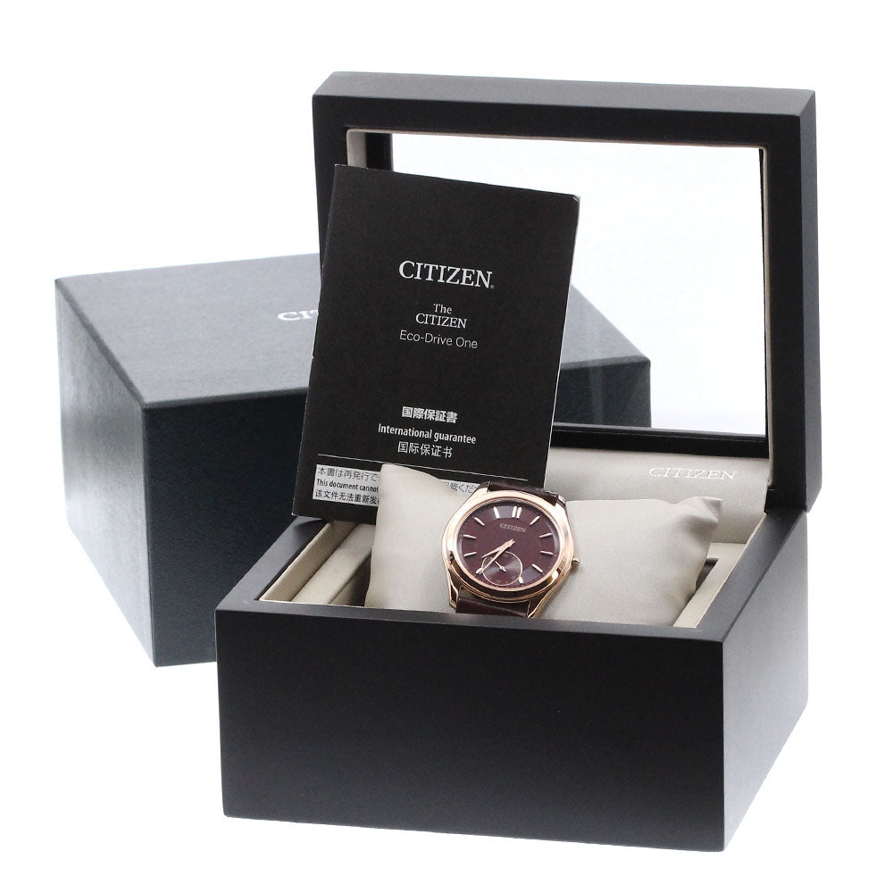 CITIZEN Eco Drive One Small Second Model AQ5012-14W/8845-A5VHS03 Bordeaux Dial Solar Powered Men's Watch_882875