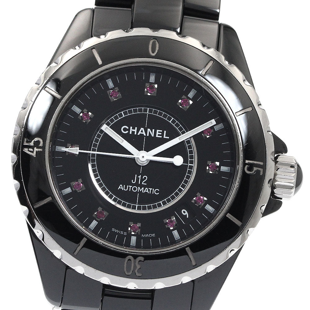 CHANEL J12 12P ruby H1635 Black ceramic black Dial Automatic Men's Watch_882897