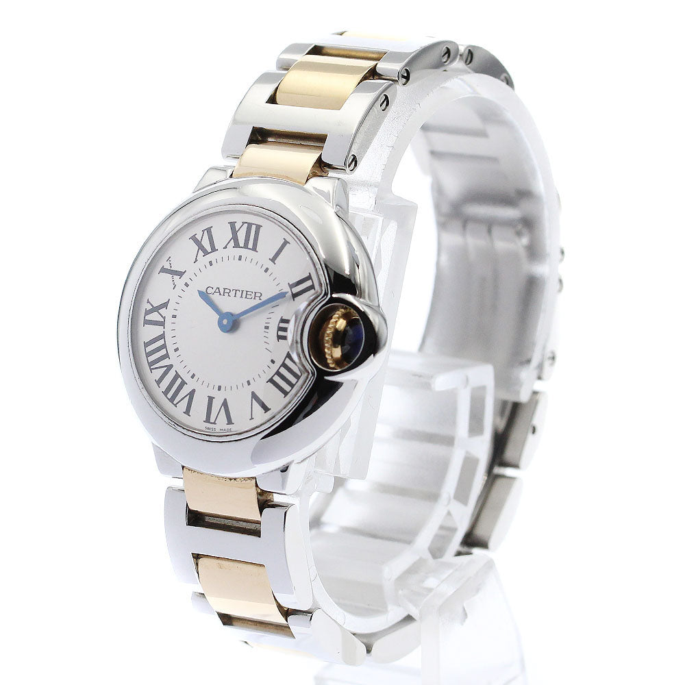 CARTIER Ballon bleu SM W69007Z3 2 tone Silver Dial Quartz Ladies Watch_882944