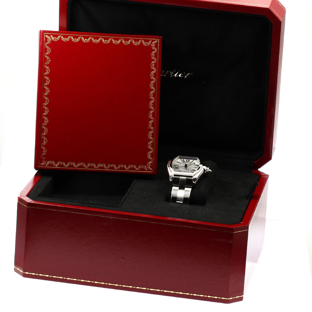 CARTIER Roadster W62032X6 GMT Silver Dial Automatic Men's Watch_882972