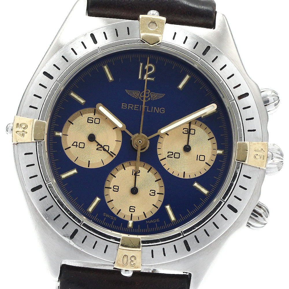 BREITLING Callisto 80520-1 Chronograph blue Dial Hand Winding Boy's Watch_883023