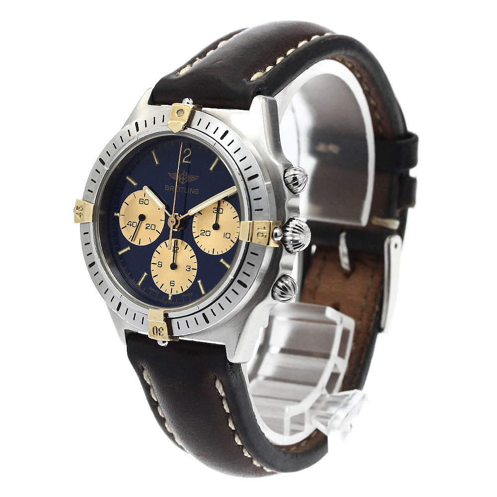 BREITLING Callisto 80520-1 Chronograph blue Dial Hand Winding Boy's Watch_883023