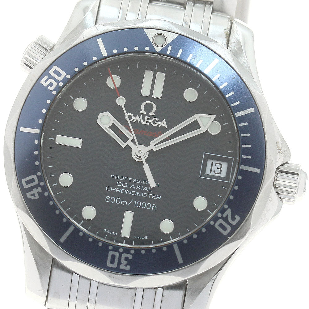 OMEGA Seamaster300 2222.80 Date Co-Axial Navy Dial Automatic Boy's Watch_883086