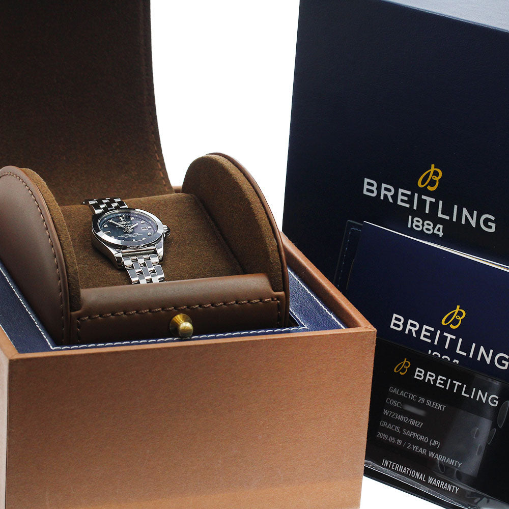 BREITLING Galactic 29 W72348 8P diamond Black shell Dial Quartz Ladies Watch_883091