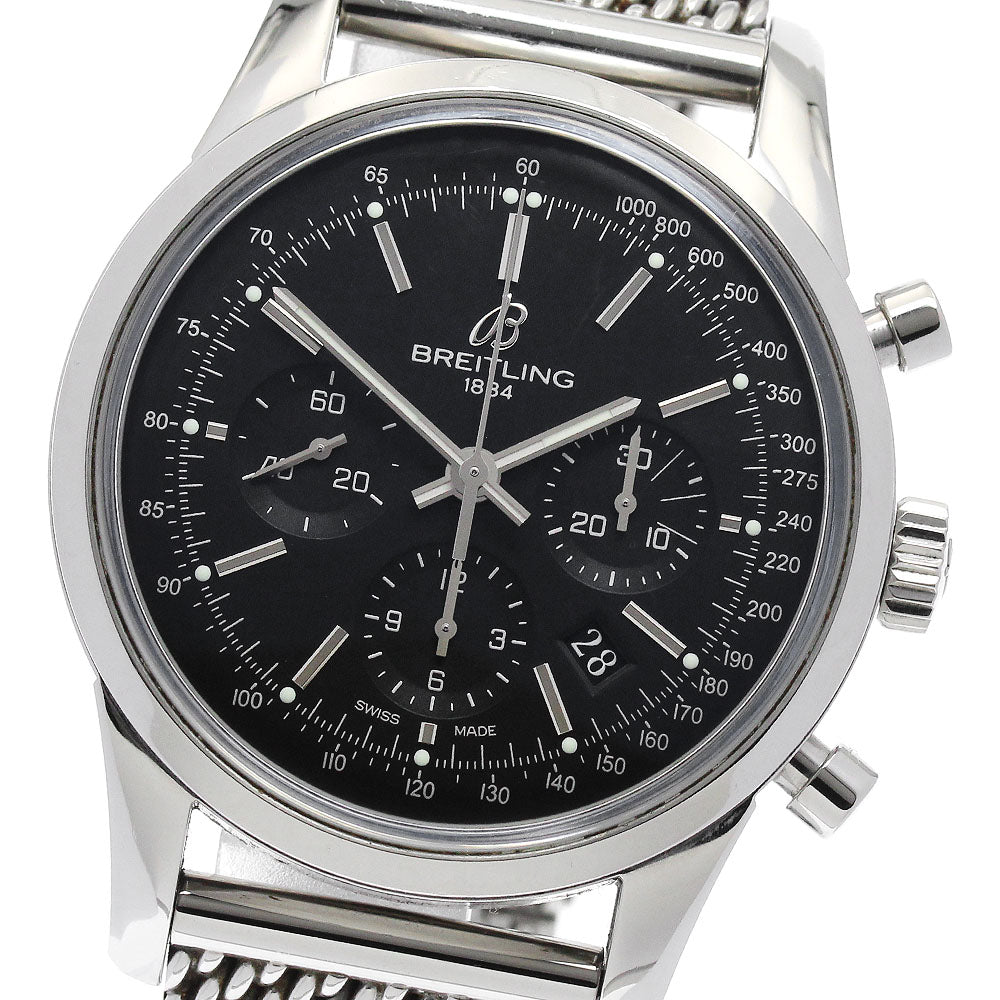 BREITLING Transocean AB0152 Chronograph Date black Dial Automatic Men's_883112