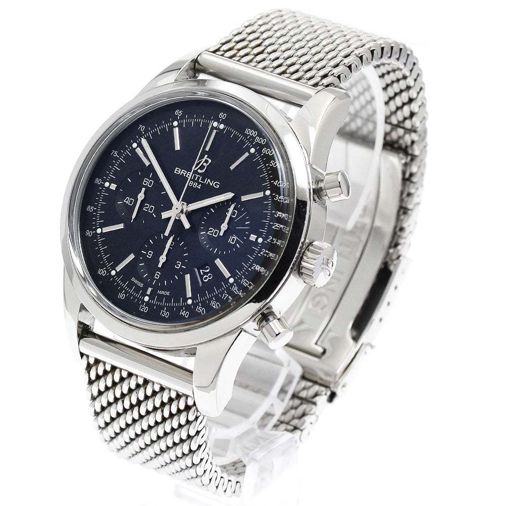 BREITLING Transocean AB0152 Chronograph Date black Dial Automatic Men's_883112