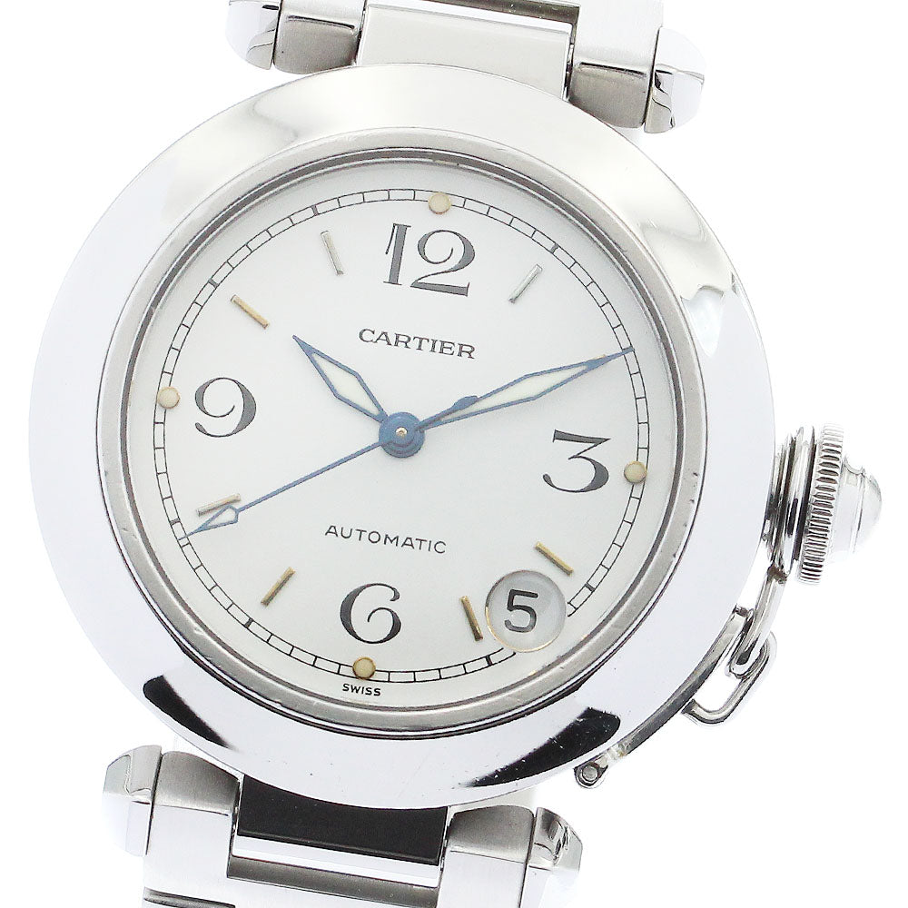 CARTIER Pasha C W31015M7 Date White Dial Automatic Boy's Watch_883138
