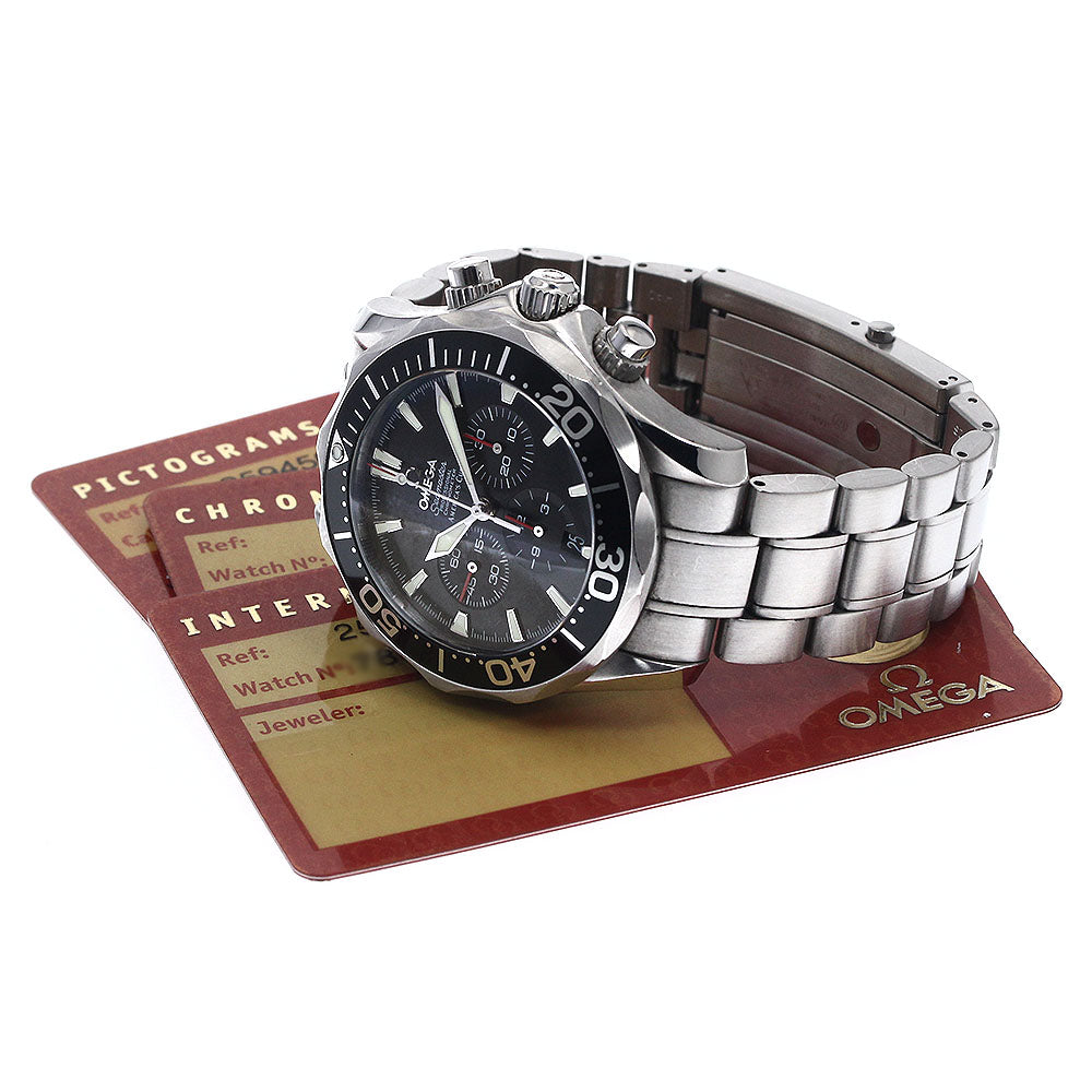 OMEGA Seamaster300 2594.50 Chronograph Date Black Dial Automatic Men's _883146