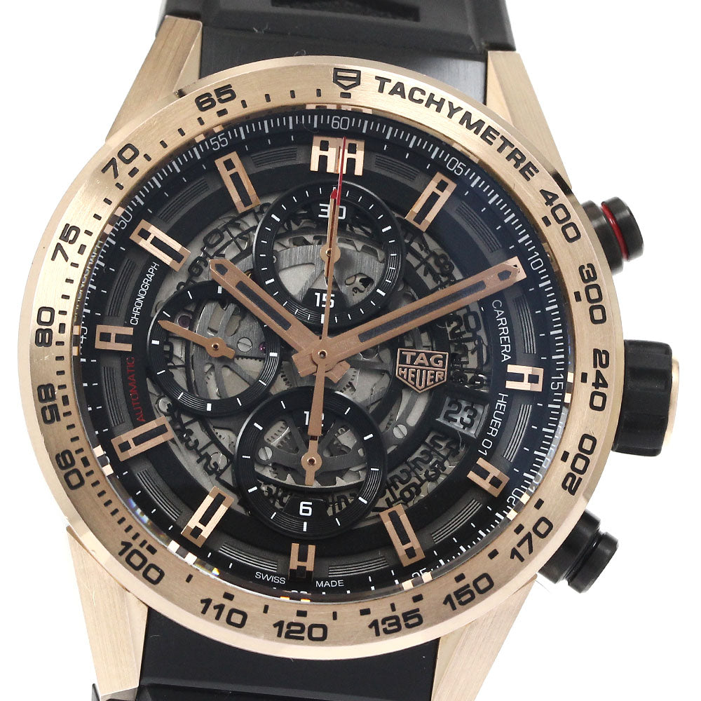 TAG HEUER Carrera Caliber Heuer 01 CAR205B PG bezel Automatic Men's Watch_883155