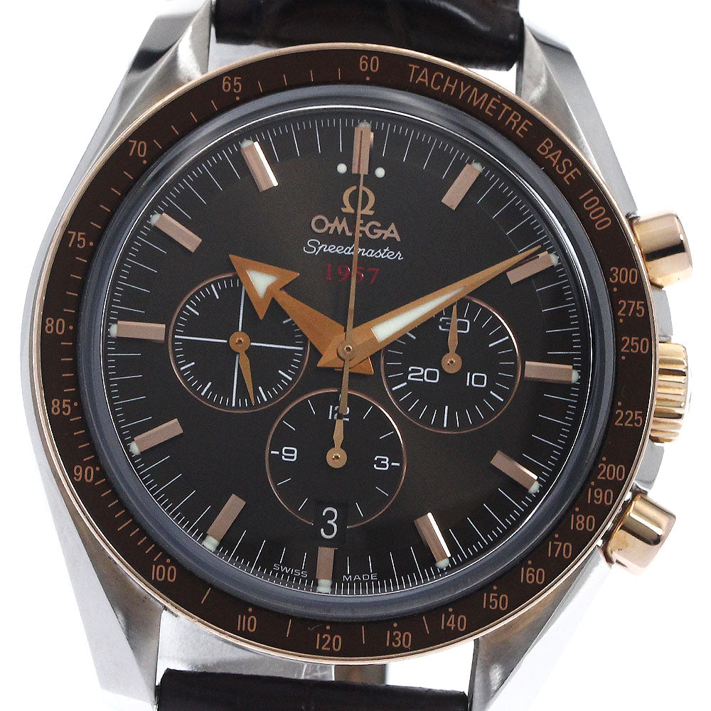 OMEGA Speedmaster Broad Arrow 321.93.42.50.13.001 Date Co-Axial Brown Dial Automatic Men's Watch_883156