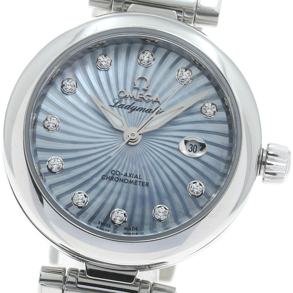 OMEGA De Ville Ladymatic 425.30.34.20.57.002 Mother of pearl Blue shell Dial Automatic Ladies Watch_883193