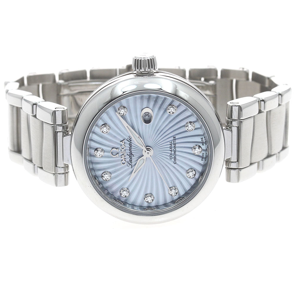 OMEGA De Ville Ladymatic 425.30.34.20.57.002 Mother of pearl Blue shell Dial Automatic Ladies Watch_883193