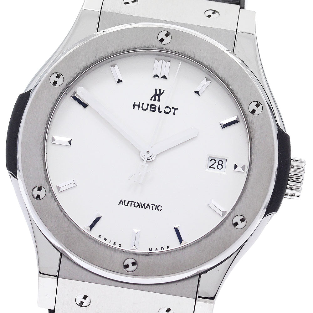 HUBLOT Classic Fusion Titanium 542.NX.2611.LR Date Silver Dial Automatic Men's Watch_883198