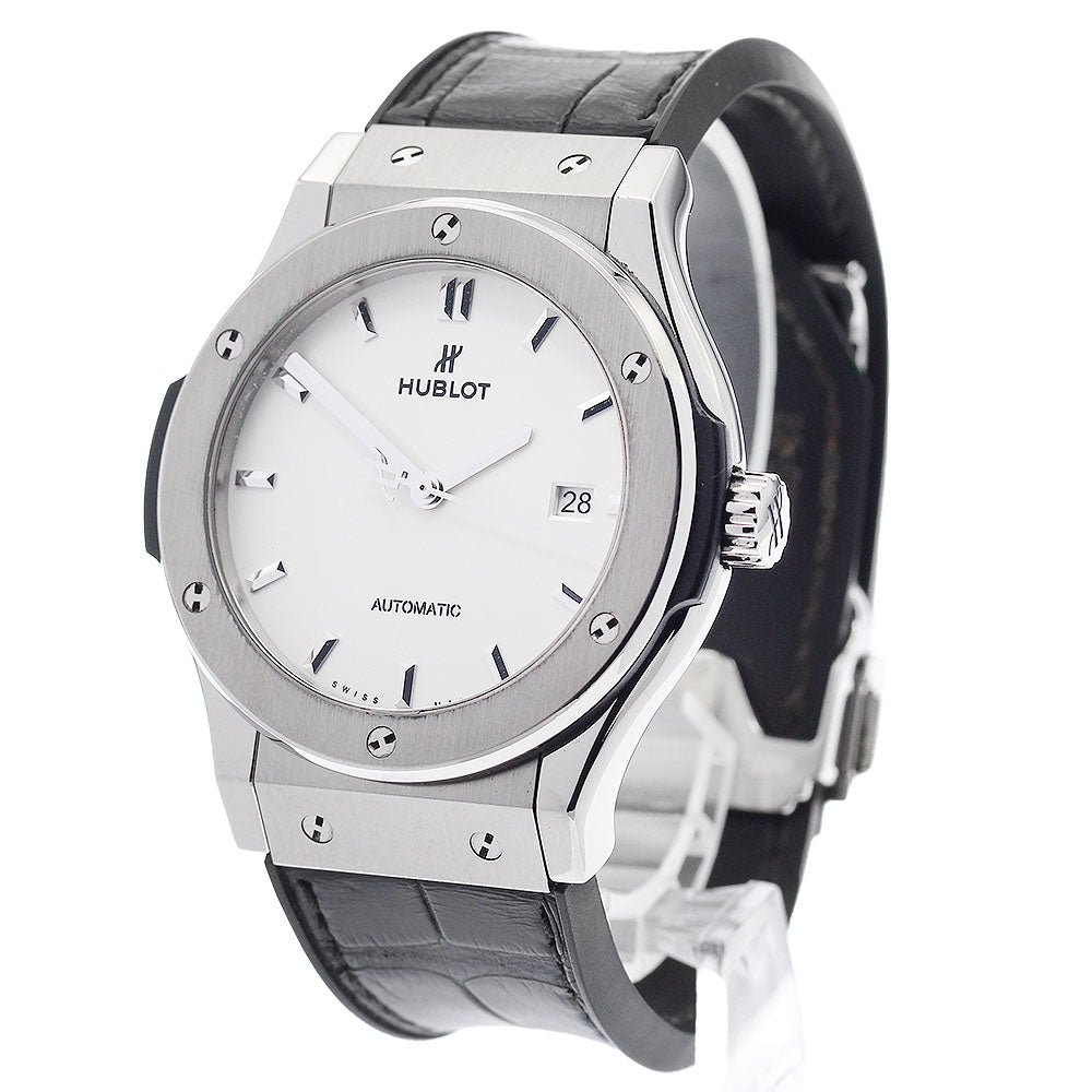 HUBLOT Classic Fusion Titanium 542.NX.2611.LR Date Silver Dial Automatic Men's Watch_883198