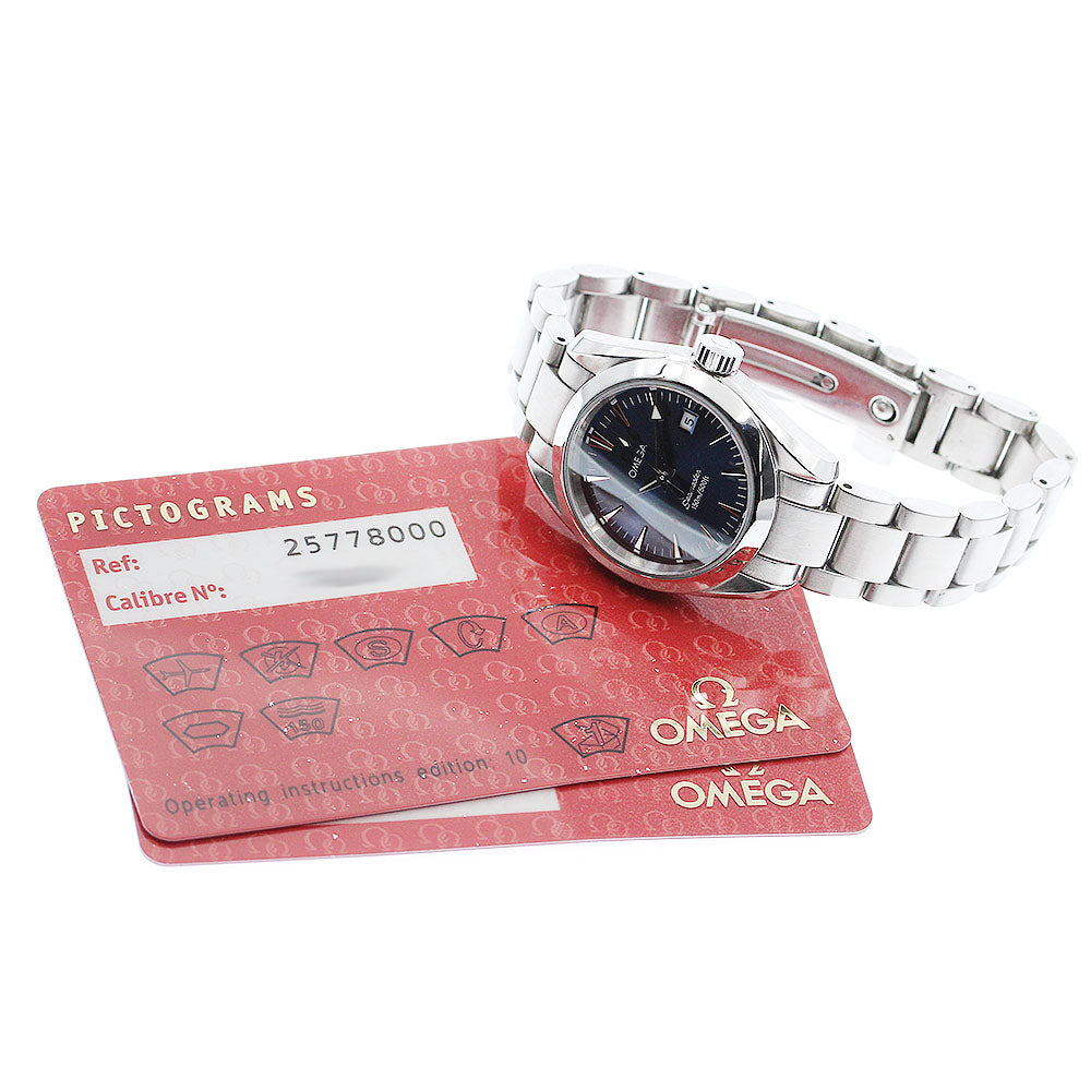 OMEGA Seamaster Aqua Terra 2577.80 Date Navy Dial Quartz Ladies Watch_883204