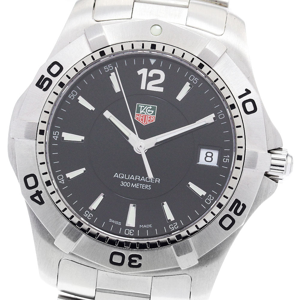TAG HEUER Aquaracer WAF1110 Date Black Dial Quartz Men's Watch_883211