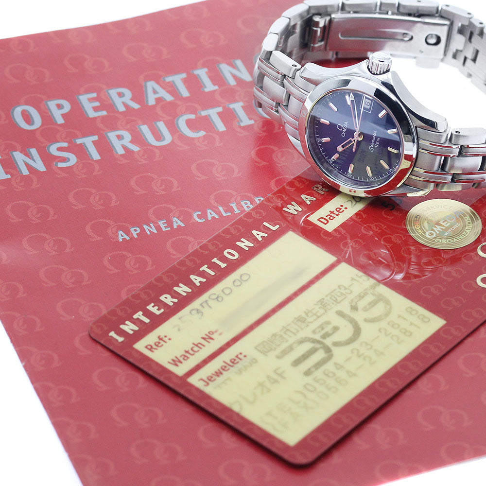 OMEGA Seamaster120 Jacques Mayol 2001 2587.80 Date Quartz Ladies Watch_883214