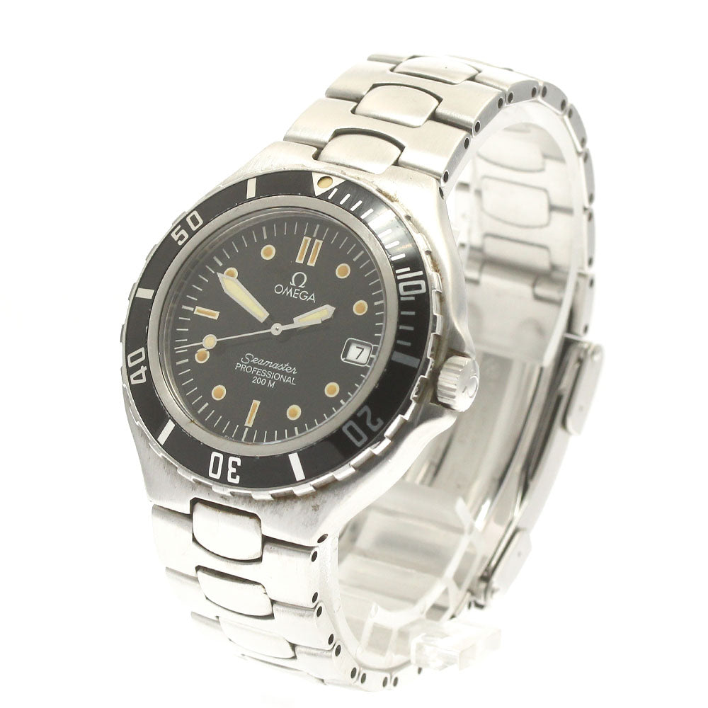 OMEGA Seamaster200m Date black Dial Quartz Men's Watch_883215