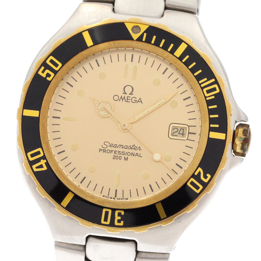 OMEGA Seamaster200 YG bezel gold Dial Quartz Men's Watch_883231