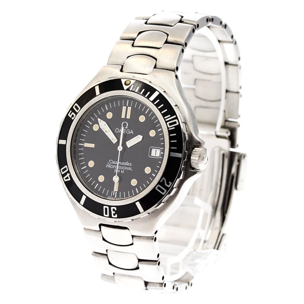 OMEGA Seamaster200m Date black Dial Quartz Men's Watch_883232