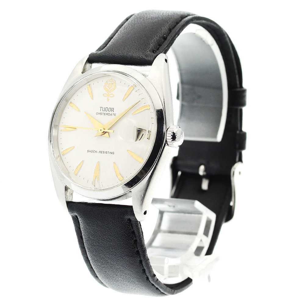 TUDOR Oyster Date 7962 big rose vintage white Dial Hand Winding Men's_883238