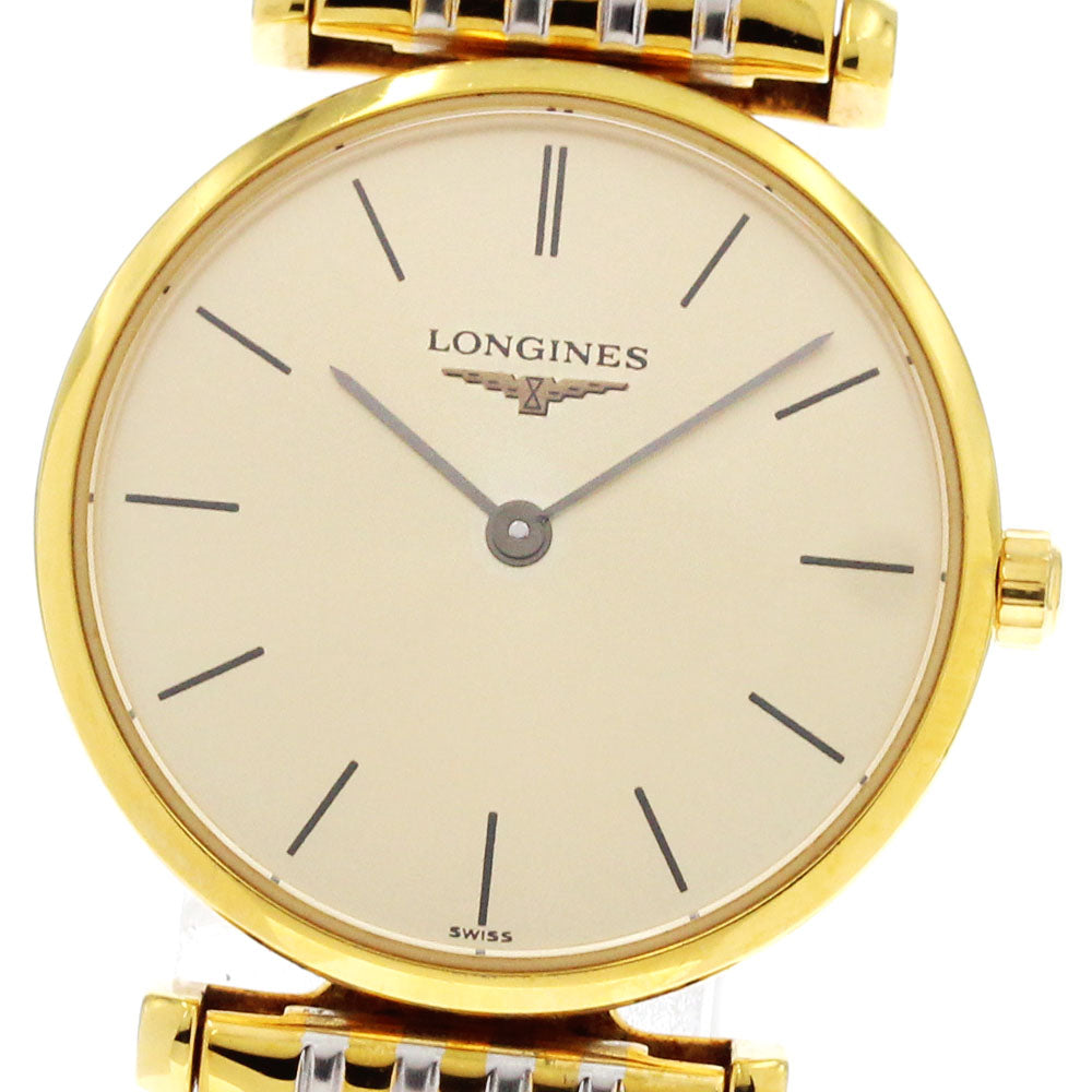 LONGINES Grand classic L4.209.2 Gold Dial Quartz Ladies Watch_883239