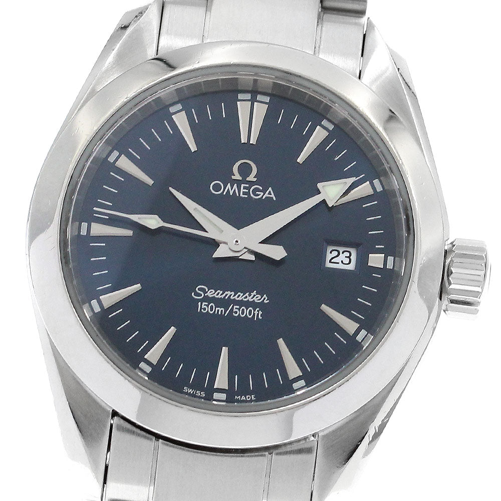 OMEGA Seamaster Aqua Terra 2577.80 Date Navy Dial Quartz Ladies Watch_883242