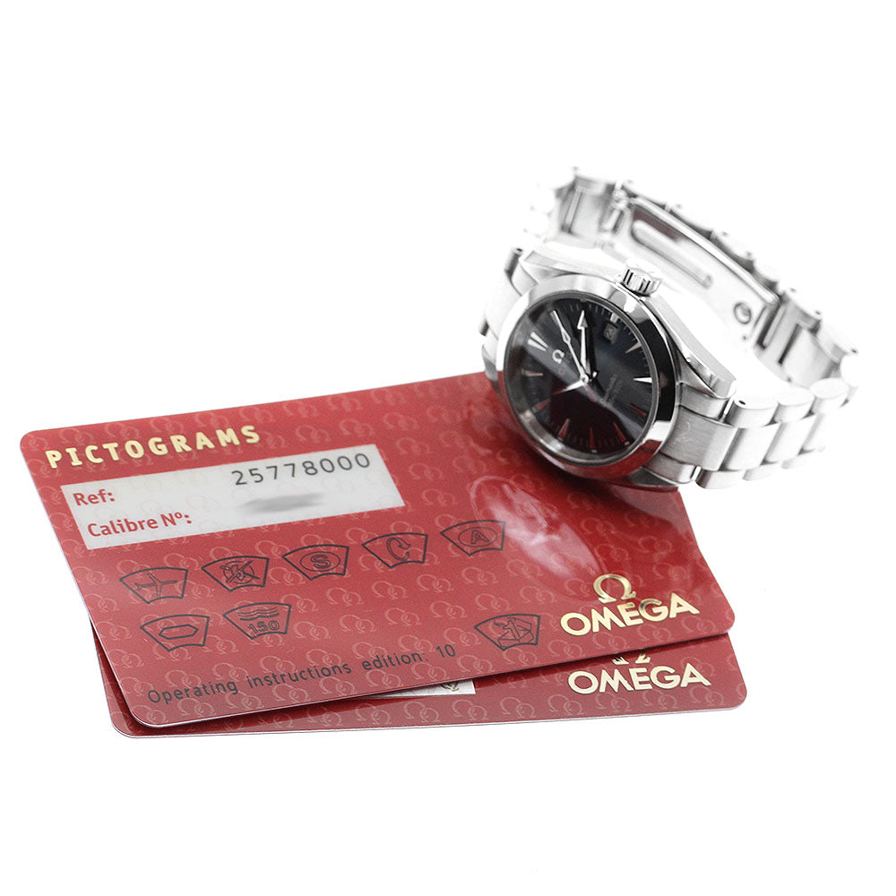OMEGA Seamaster Aqua Terra 2577.80 Date Navy Dial Quartz Ladies Watch_883242