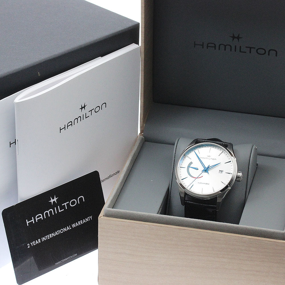HAMILTON Jazz master H326350 Power reserve date Silver Dial Automatic Men's Watch_883245