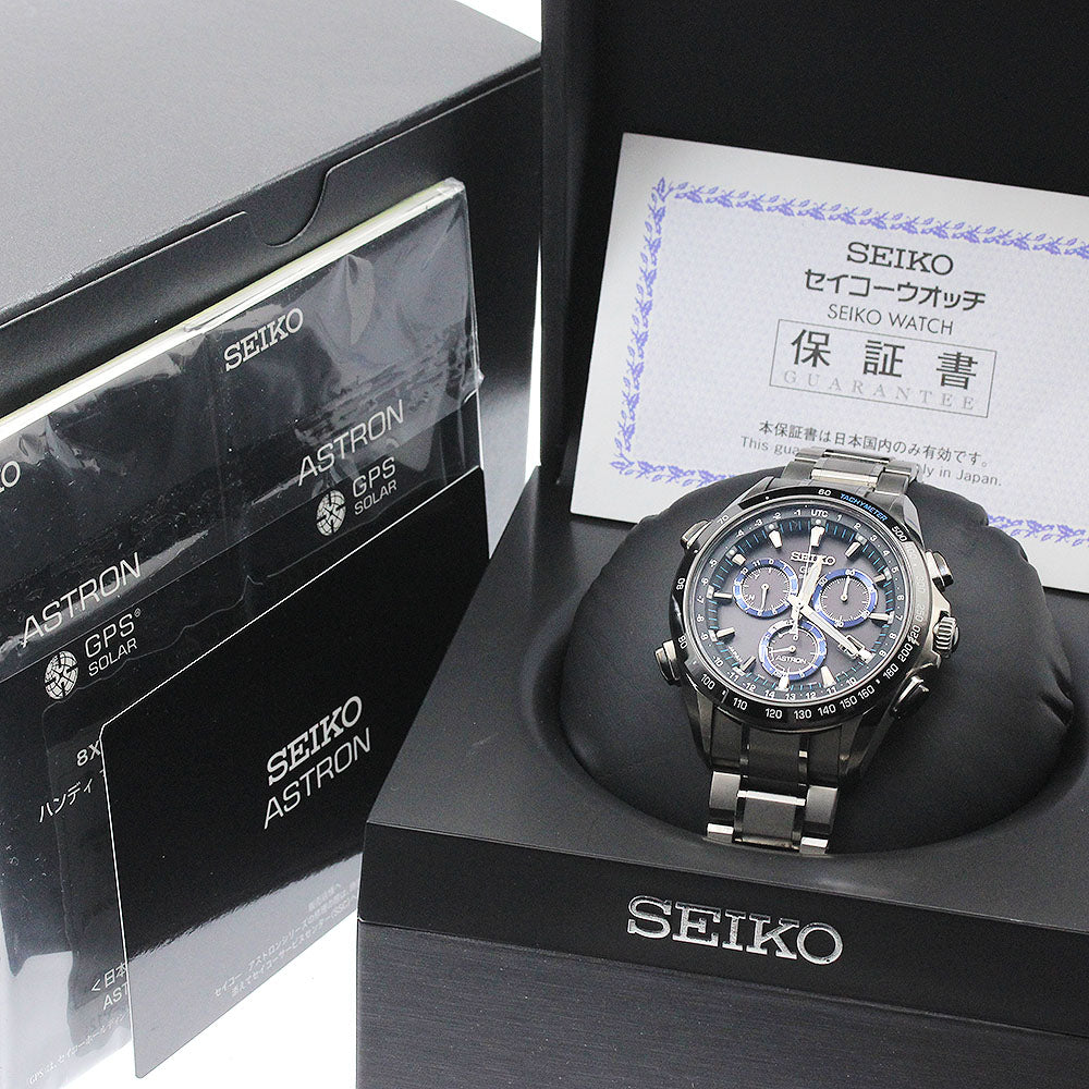 SEIKO Astron SBXB099/8X82-0AN0-1 GPS Black Dial Solar Powered Radio Men's_883251