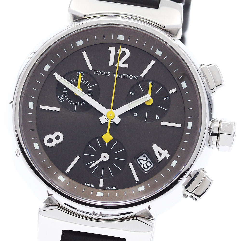 LOUIS VUITTON Tambour Q1321 Chronograph Brown Dial Quartz Boy's Watch_883277