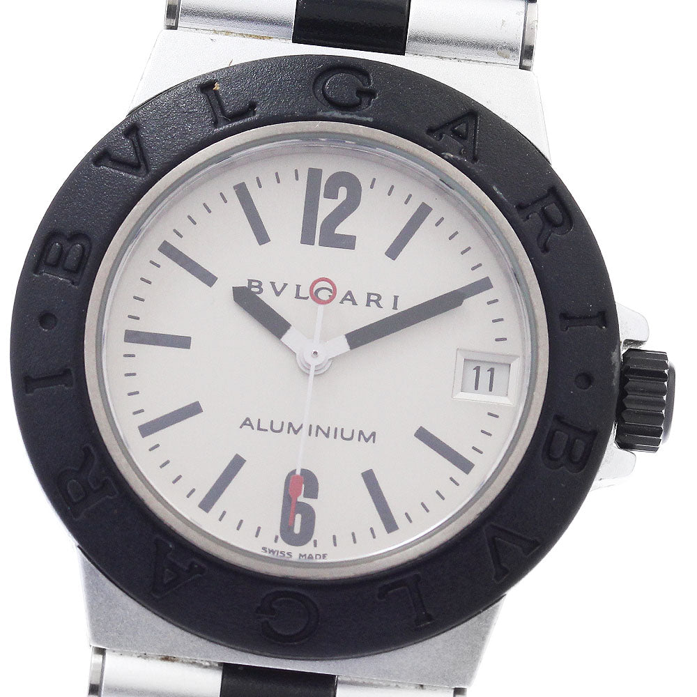 BVLGARI aluminum AL32TA Date Silver Dial Quartz Boy's Watch_883290