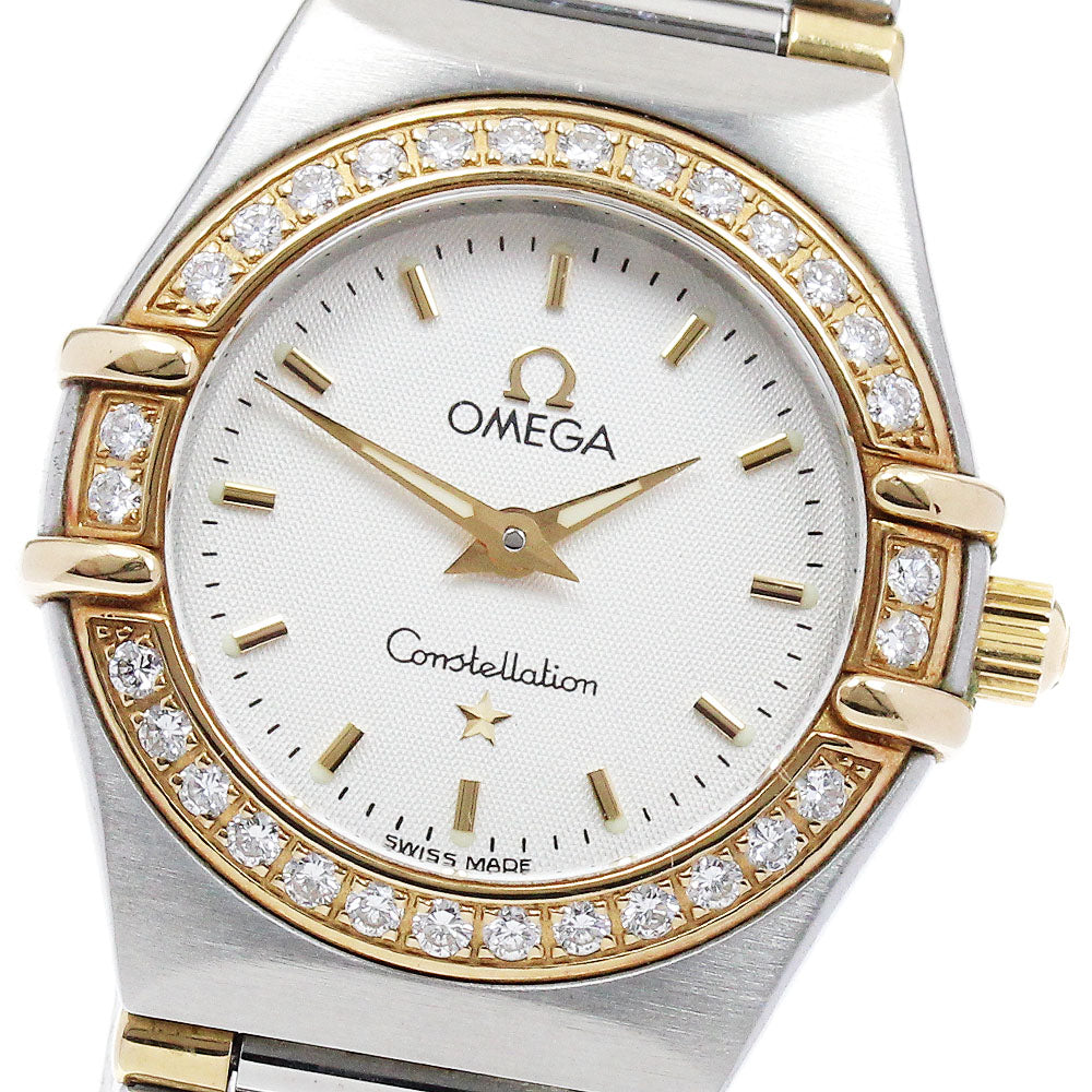 OMEGA Constellation 1377.30 diamond bezel half bar Quartz Ladies Watch_883299