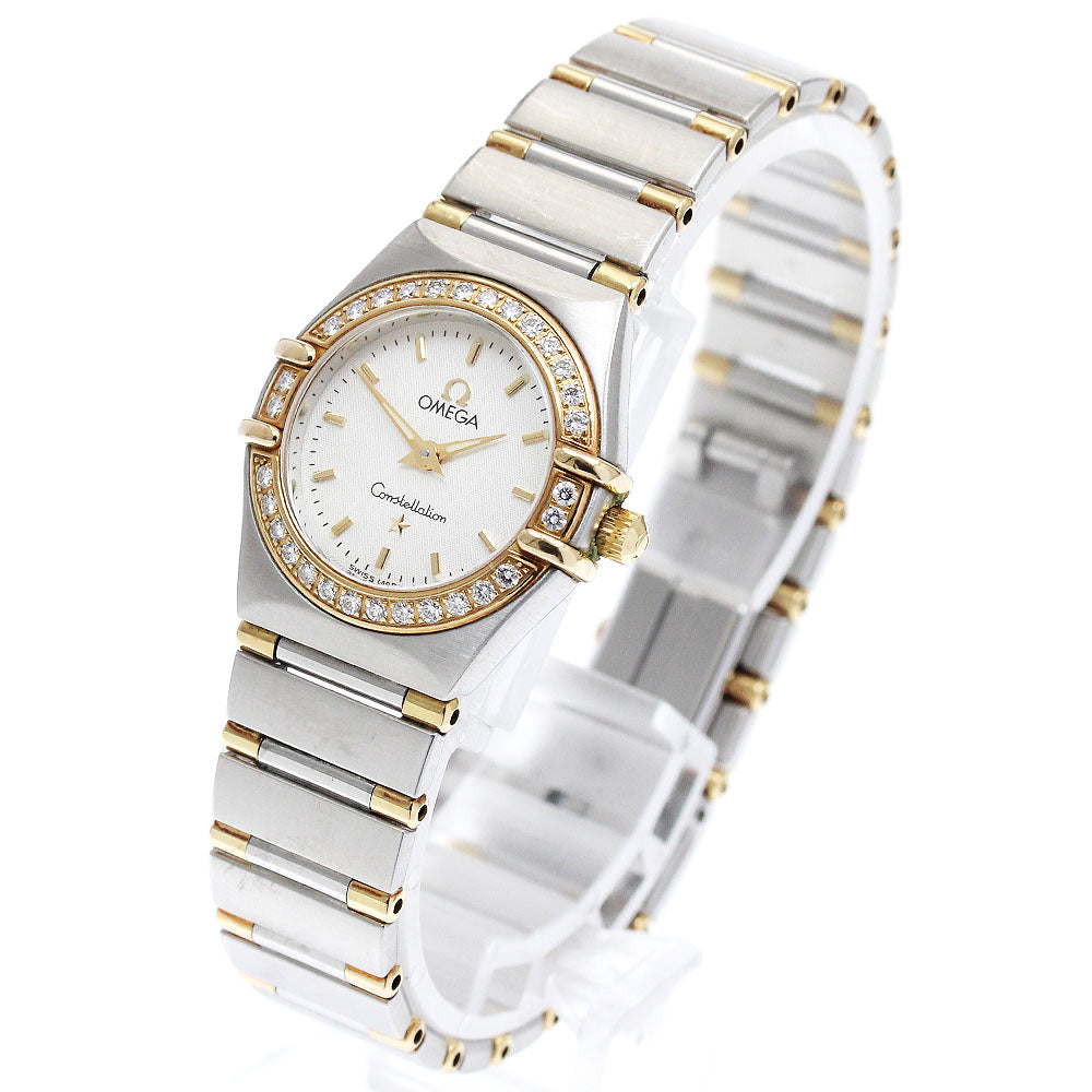 OMEGA Constellation 1377.30 diamond bezel half bar Quartz Ladies Watch_883299
