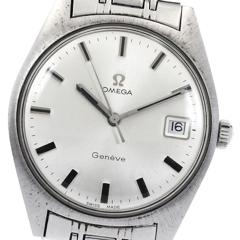 OMEGA Geneve 136.041 Date Cal.613 Silver Dial Hand Winding Men's Watch_883317