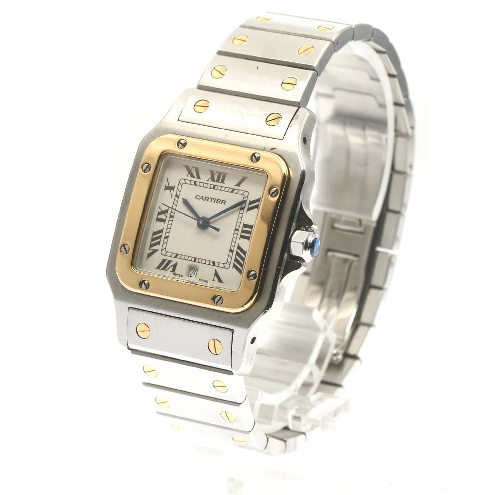 CARTIER Santos GalbeeLM W20011C4 Guanyin Buckle beige Dial Quartz Men's Watch_883324