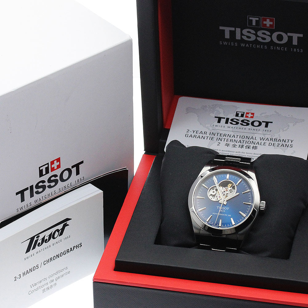 TISSOT Gentleman Powermatic 80 T127.407.11.041.01 blue Dial Automatic Men's Watch_883326