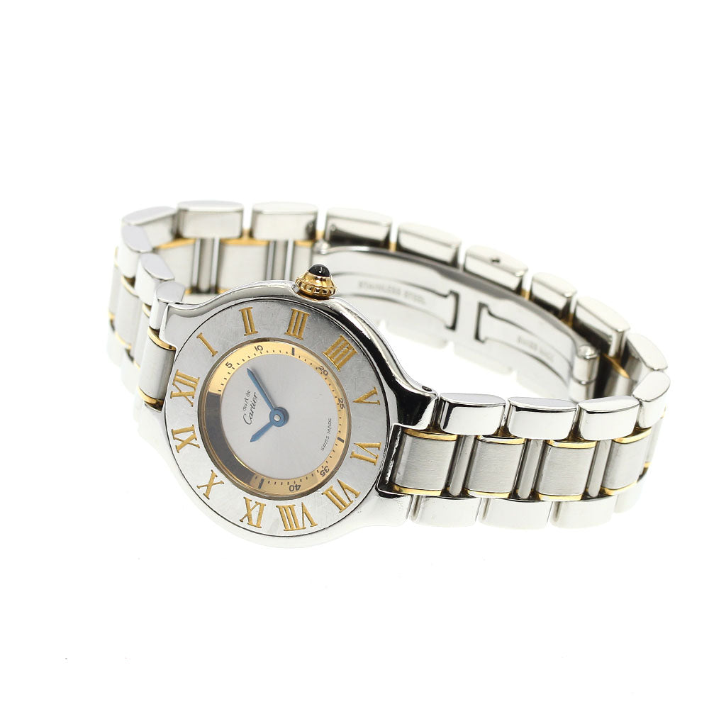 CARTIER Must21 Vantian W10073R6 Silver Dial Quartz Ladies Watch_883336
