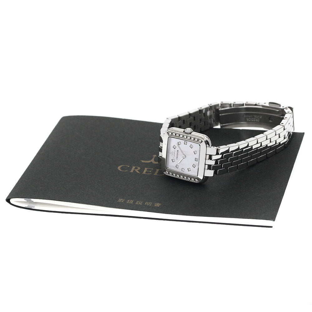SEIKO CREDOR SIGNO GSTE875/1E70-0CR0 11P diamond Pink shell Dial Quartz Ladies Watch_883351