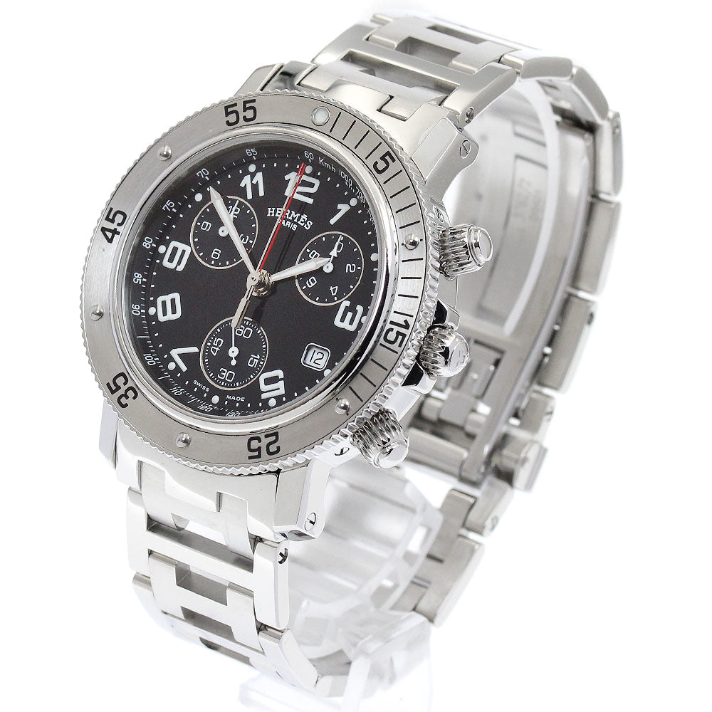 HERMES Clipper diver CL2.910 Chronograph black Dial Quartz Men's Watch_883366