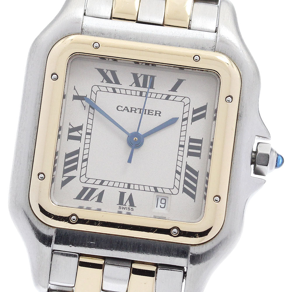 CARTIER PANTHERE MM W25028B6 Date 2Row beige Dial Quartz Boy's Watch_883377