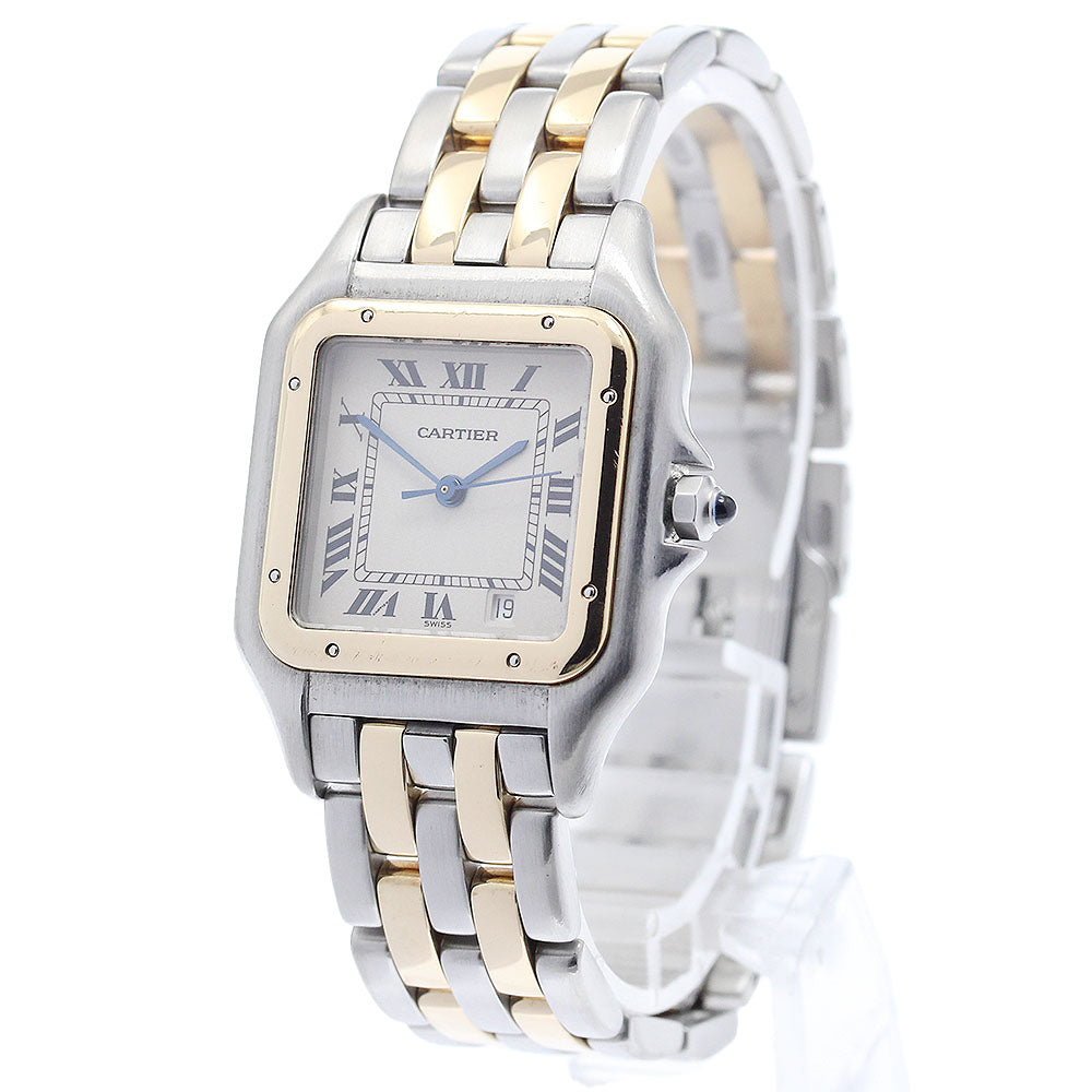 CARTIER PANTHERE MM W25028B6 Date 2Row beige Dial Quartz Boy's Watch_883377