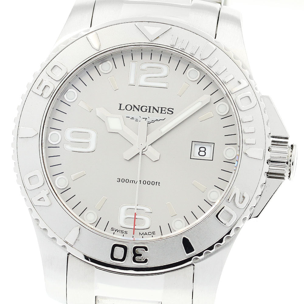 LONGINES Hydro Conquest L3.663.4 Date Silver Dial Quartz Men's Watch_883383