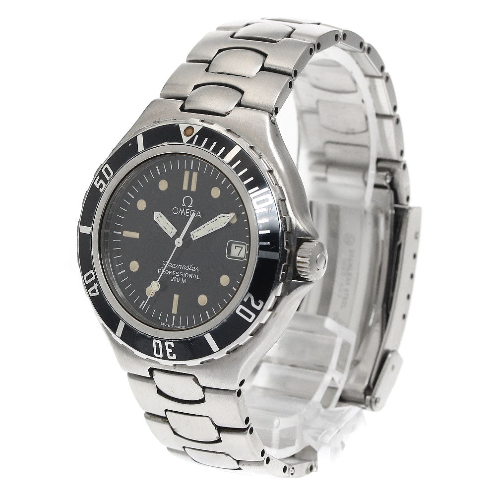 OMEGA Seamaster200m Date black Dial Quartz Men's Watch_883384