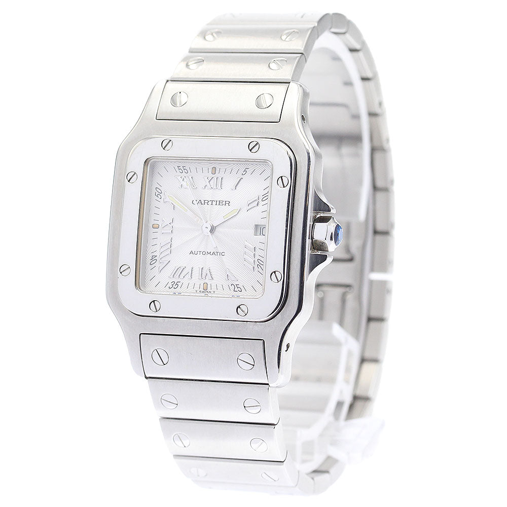 CARTIER Santos Galbee LM W20040D6 Date Silver Dial Automatic Men's Watch_883396