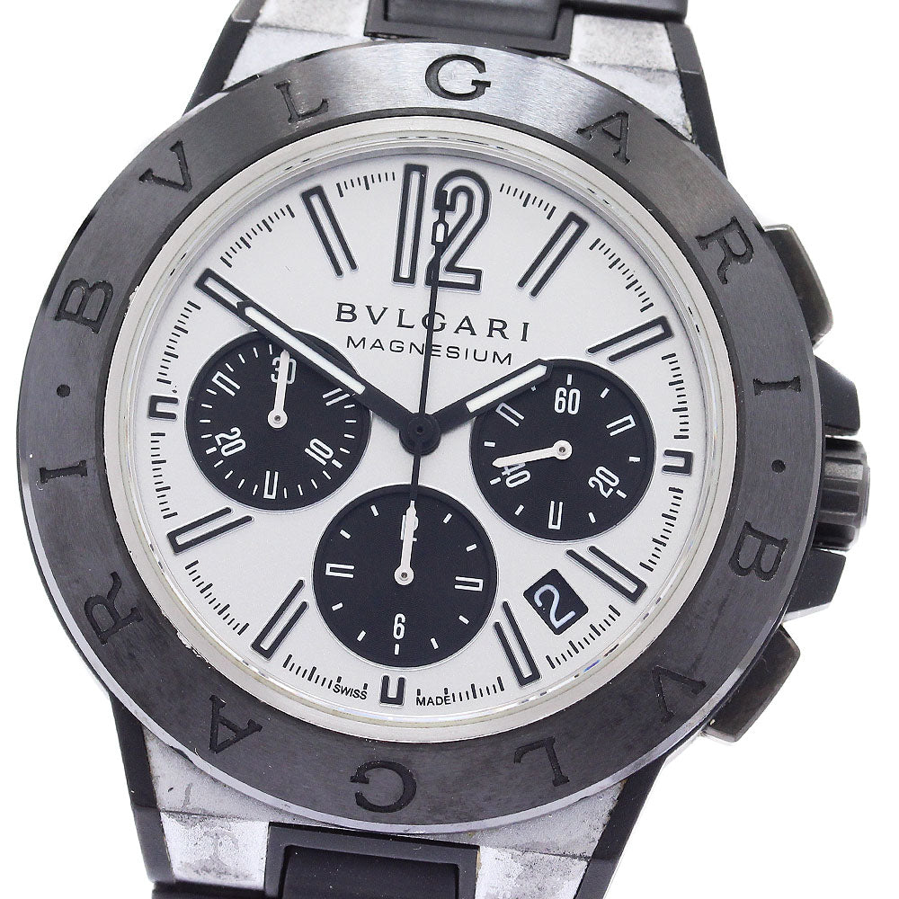 BVLGARI Diagono Magnesium DG42SMCCH Date Chronograph Silver Dial Automatic Men's Watch_883425