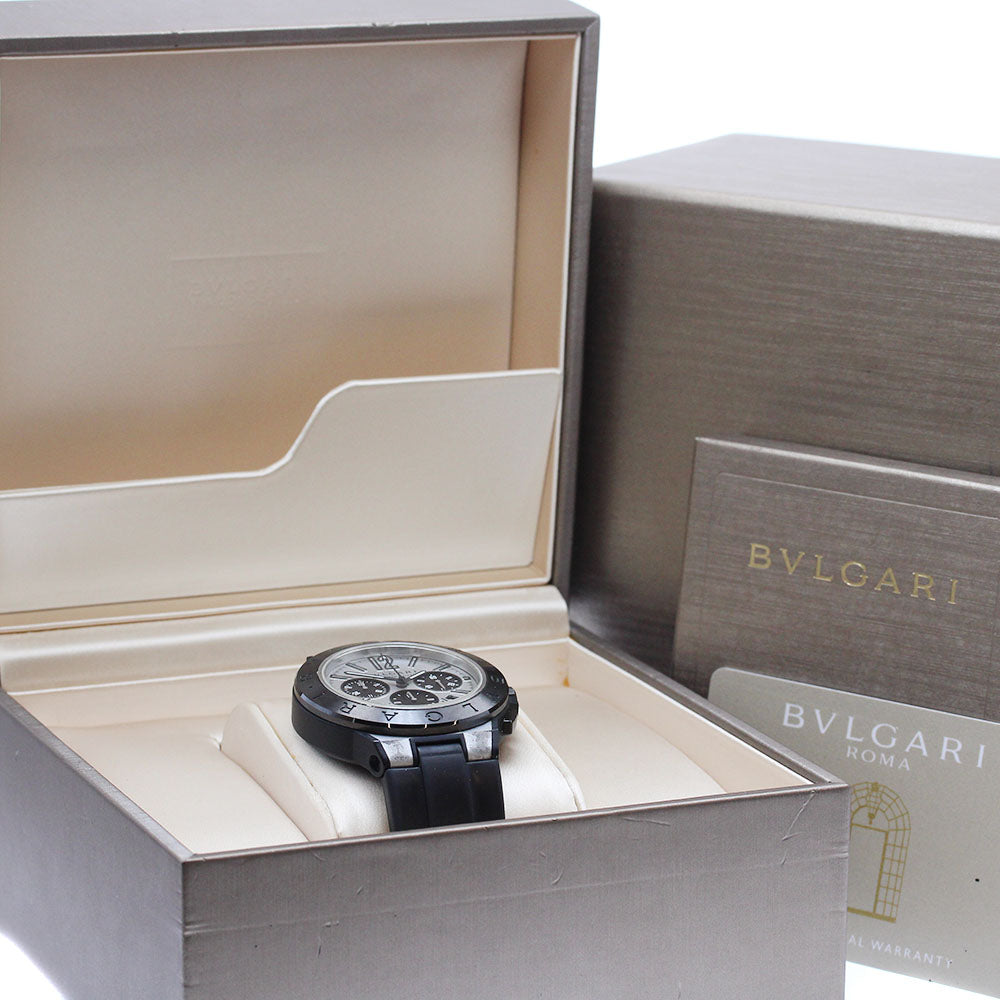 BVLGARI Diagono Magnesium DG42SMCCH Date Chronograph Silver Dial Automatic Men's Watch_883425